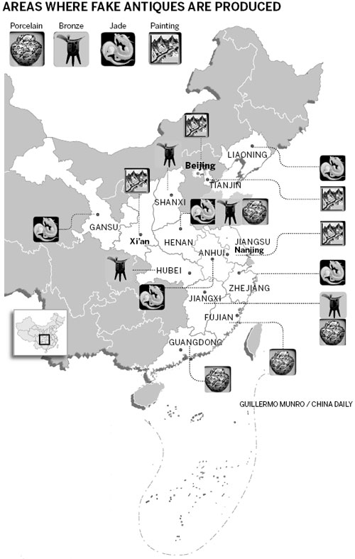 Tracing China's Faked Antiques fake-chinese-antique-map