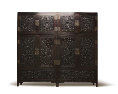Poly Auctions Sell Zitan Imperial Cabinet For 81 Million Yuan New Record Set For Chinese Furniture Chinese-Qianlong-Zitan-Cabinet
