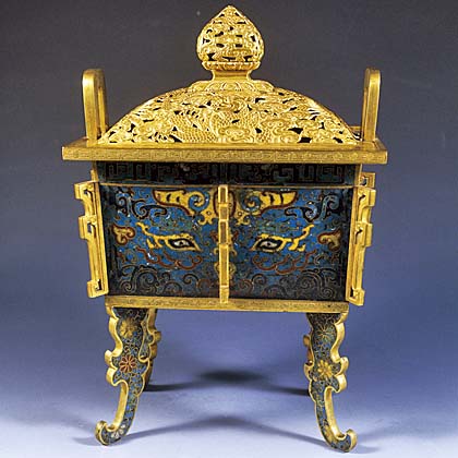 The Ming Are Coming To Auld Reekie cloisonne-square-censer