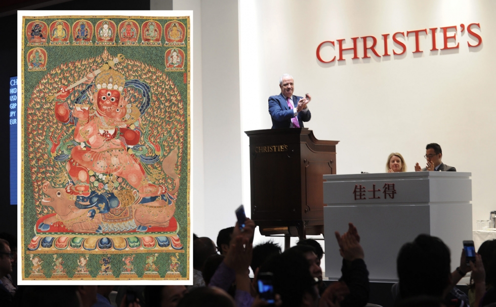 Collector Liu Yiqian buys Tibetan thangka for record price of $45,124,409 thangka_auction