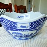 Chinese Export Blue & White Canton Porcelain Bowl, 9 1/2" wide X 4 1/2" tall Chinese Export Blue & White Canton Porcelain Bowl, 9 1/2" wide X 4 1/2" tall