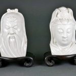Fine Old Pair Chinese Blanc De Chine Dehua Porcelain Emperor & Empress Statue Fine Old Pair Chinese Blanc De Chine Dehua Porcelain Emperor & Empress Statue