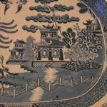 ANTIQUE CHINESE 18TH CENTURY QIANLONG BLUE & WHITE LANDSCAPE PLATE/SERVING TRAY ANTIQUE CHINESE 18TH CENTURY QIANLONG BLUE & WHITE LANDSCAPE PLATE/SERVING TRAY