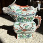 A very rare 19th century Chinese famille vert pot and cover A very rare 19th century Chinese famille vert pot and cover