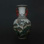 Qianlong Signed Old Chinese Porcelain Famille-Rose Vase w/ landscape Qianlong Signed Old Chinese Porcelain Famille-Rose Vase w/ landscape