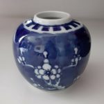 Blue & White Prunus, Plum Blossom Chinese Vase, Ginger Jar - Kangxi Blue & White Prunus, Plum Blossom Chinese Vase, Ginger Jar - Kangxi
