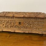 vintage 19th Century Canton chinese dragon claw carved box vintage 19th Century Canton chinese dragon claw carved box