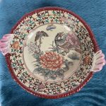 Vintage 20th Century Chinese Bowl Hand Painted Decorated With Bird Qianlong Mark Vintage 20th Century Chinese Bowl Hand Painted Decorated With Bird Qianlong Mark