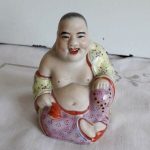 Vintage Chinese Famille Rose Porcelain Laughing Buddha Vintage Chinese Famille Rose Porcelain Laughing Buddha