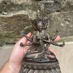 Antique Chinese Tibetan Bronze Figure Avalokiteshvara 19th Century Qing Dynasty Antique Chinese Tibetan Bronze Figure Avalokiteshvara 19th Century Qing Dynasty