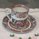 Vintage Famille Rose Medallion Fine China Cup & Saucer Vintage Famille Rose Medallion Fine China Cup & Saucer