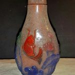 Antique Chinese Peking Glass Qing Dynasty Snuff Bottle Guangxu or Earlier