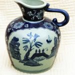 Vintage Qing long Chinese Porcelain Flon Blue Hand Painted Water Pitcher Vintage Qing long Chinese Porcelain Flon Blue Hand Painted Water Pitcher