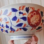 Antique IMARI Porcelain BOWL JAPANESE CHINESE Edo Qing Large 19th C Antique IMARI Porcelain BOWL JAPANESE CHINESE Edo Qing Large 19th C