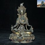 8" Tibet Buddhism Bronze Gilt green Tara Kwan-Yin Guanyin goddess Buddha statue 8" Tibet Buddhism Bronze Gilt green Tara Kwan-Yin Guanyin goddess Buddha statue