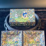 Antique Chinese Export Canton Enamel Brass Box +2 Plates L4 1/2” W3 ”T1/2” Antique Chinese Export Canton Enamel Brass Box +2 Plates L4 1/2” W3 ”T1/2”