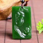 Chinese Natural green jade Handcarved Guanyin Buddha lucky Necklace Pendant 620 Chinese Natural green jade Handcarved Guanyin Buddha lucky Necklace Pendant 620