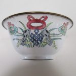 Fine Old Chinese Canton Enamel Bowl Hand Painted Koi Fish Flowers Qing Fine Old Chinese Canton Enamel Bowl Hand Painted Koi Fish Flowers Qing