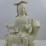 Chinese Blanc de Chine Porcelain Dehua Boy/ Lama Signed & Stamped 2kg 33x23x13cm Chinese Blanc de Chine Porcelain Dehua Boy/ Lama Signed & Stamped 2kg 33x23x13cm