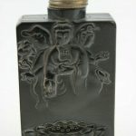Chinese Hand Craved Old Yak-Horn Snuff Bottle 2 Sides Buddha, Guan-Yin & Crane Chinese Hand Craved Old Yak-Horn Snuff Bottle 2 Sides Buddha, Guan-Yin & Crane