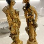 Two Oriental Male And Female Resin Figurines Excellent Condition Two Oriental Male And Female Resin Figurines Excellent Condition
