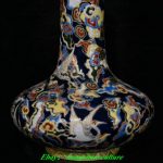 8" Qing Dynasty Qianlong Glazed Color Porcelain Bottle 8" Qing Dynasty Qianlong Glazed Color Porcelain Bottle