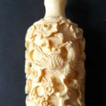 ANTIQUE LATE 19TH EARLY 20TH CENTURY CHINESE CANTON CARVED SNUFF BOTTLE