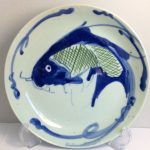 Antique Chinese Koi Fish Shallow Bowl Plate 8’ Inch 18th Century Ming Qing Exc+ Antique Chinese Koi Fish Shallow Bowl Plate 8’ Inch 18th Century Ming Qing Exc+