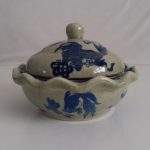 Chinese Japanese Reproduction Bkue & White Dish Bowl Chinese Japanese Reproduction Bkue & White Dish Bowl