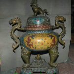 Qianlong Marked Purple Bronze Dragon Incense Burner Censer from Qianlong Marked Purple Bronze Dragon Incense Burner Censer from