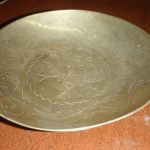 large brass bowl 220mm across chinnese design large brass bowl 220mm across chinnese design