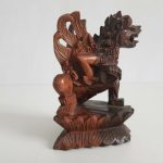 Vintage Chinese Wood Hand Carved Foo Lion Dragon Figurine Vintage Chinese Wood Hand Carved Foo Lion Dragon Figurine