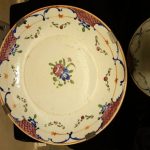 chinese antique 18C plate hand made hand made decorated with flowers, 27 cm chinese antique 18C plate hand made hand made decorated with flowers, 27 cm