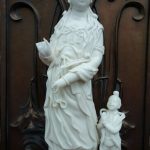 BIG 38cm FINE Chinese Blanc de Chine Signed Porcelain Statue Buddha Kwan-yin BIG 38cm FINE Chinese Blanc de Chine Signed Porcelain Statue Buddha Kwan-yin