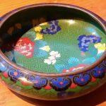 c1820 STUNNING Chinese Bronze Cloisonné Bowl 14.5cm Wide w Greek Key & Ruyi Bdr c1820 STUNNING Chinese Bronze Cloisonné Bowl 14.5cm Wide w Greek Key & Ruyi Bdr