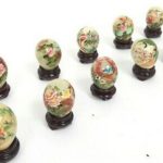 JADE EGGS VINTAGE solid jade decorated oriental eggs complete set with BOX. JADE EGGS VINTAGE solid jade decorated oriental eggs complete set with BOX.