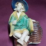 Oriental Antique Shiwan Mudman Basket Ceramic Oriental Antique Shiwan Mudman Basket Ceramic