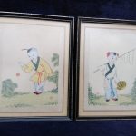 2 Rare Fine Original Good Vintage Silk Chinese Signed Paintings Boys Republic 2 Rare Fine Original Good Vintage Silk Chinese Signed Paintings Boys Republic
