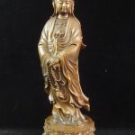 FINE CHINESE OLD BOXWOOD STATUE HAND CARVING "GUANYIN" BUDDHA SCULPTURE FINE CHINESE OLD BOXWOOD STATUE HAND CARVING "GUANYIN" BUDDHA SCULPTURE