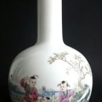 Chinese baluster vase child 30cm Chinese porcelain baluster qianlong mark XX Chinese baluster vase child 30cm Chinese porcelain baluster qianlong mark XX