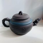 Antique Chinese Yixing Small teapot Maker mark On base & Lid Calligraphy Pattern Antique Chinese Yixing Small teapot Maker mark On base & Lid Calligraphy Pattern