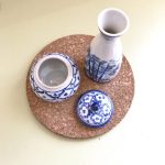 Vintage Chinese Sake Bottle/Vase & Small Blue &White Lidded Pot, Bundle