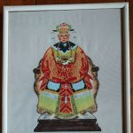 Antique rare Chinese Ancestral Watercolor on Silk Portrait 10x11.5cm Antique rare Chinese Ancestral Watercolor on Silk Portrait 10x11.5cm