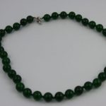 19th Century Chinese 100% Natural Grade A Jade Jadeite Green Necklace 45cm L 19th Century Chinese 100% Natural Grade A Jade Jadeite Green Necklace 45cm L