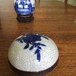 Antique Blue And White Ginger Jar Lid Porcelain .UK Only. Antique Blue And White Ginger Jar Lid Porcelain .UK Only.