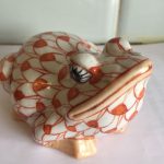 Vintage Chinese Asian, China Frog Hand Painted Orange Pattern. Vintage Chinese Asian, China Frog Hand Painted Orange Pattern.