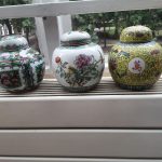 3x Vintage Chinese Porcelain Ginger Jars 3x Vintage Chinese Porcelain Ginger Jars