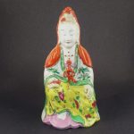 An Antique Chinese Qing Dynasty Famille Rose Porcelain Figure of Guanyin, c.1800 An Antique Chinese Qing Dynasty Famille Rose Porcelain Figure of Guanyin, c.1800