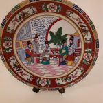 Chinese porcelain plate decorated with fingers, Chinese porcelain plate decorated with fingers,