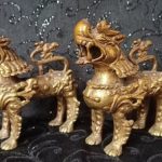 Chinese bronze dogs of Fu (pair) Chinese bronze dogs of Fu (pair)